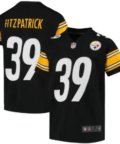 Alternative view of Minkah Fitzpatrick Pittsburgh Steelers Nike Youth Game Jersey - Black