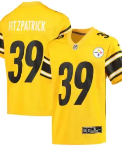 Alternative view of Minkah Fitzpatrick Pittsburgh Steelers Nike Youth Inverted Team Game Jersey - Gold