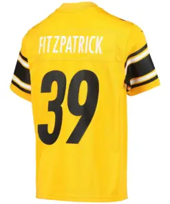 Minkah Fitzpatrick Pittsburgh Steelers Nike Youth Inverted Team Game Jersey - Gold - Image 4