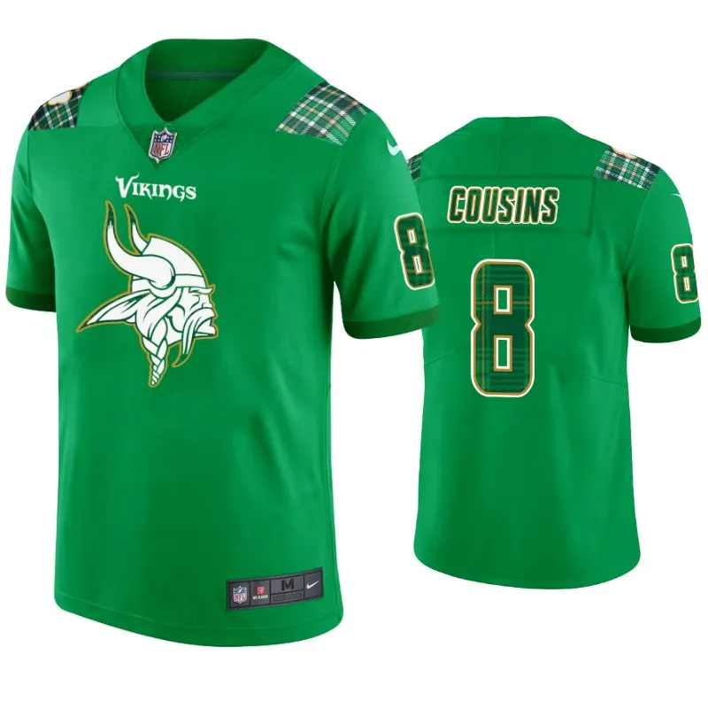 Kirk Cousins Minnesota Vikings Nike St. Patrick's Day Jersey - Kelly Green
