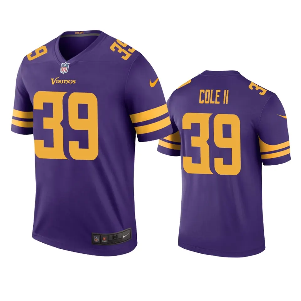 Brian Cole II Minnesota Vikings Nike Color Rush Legend Jersey - Purple