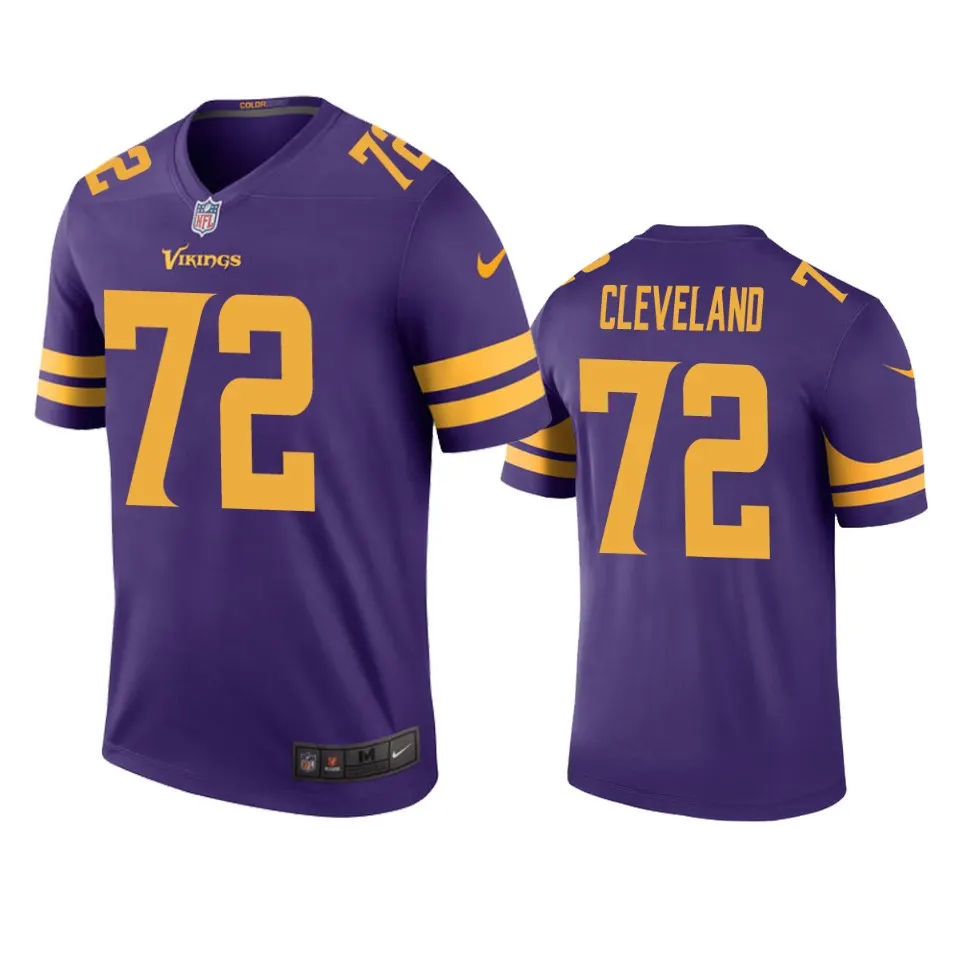 Ezra Cleveland Minnesota Vikings Nike Color Rush Legend Jersey - Purple