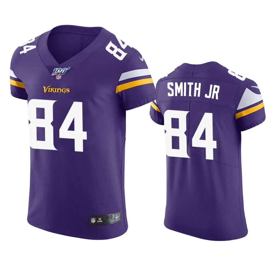 Irv Smith Jr. Minnesota Vikings Nike 100th Season Vapor Elite Jersey - Purple