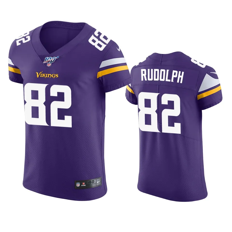Kyle Rudolph Minnesota Vikings Nike 100th Season Vapor Elite Jersey - Purple