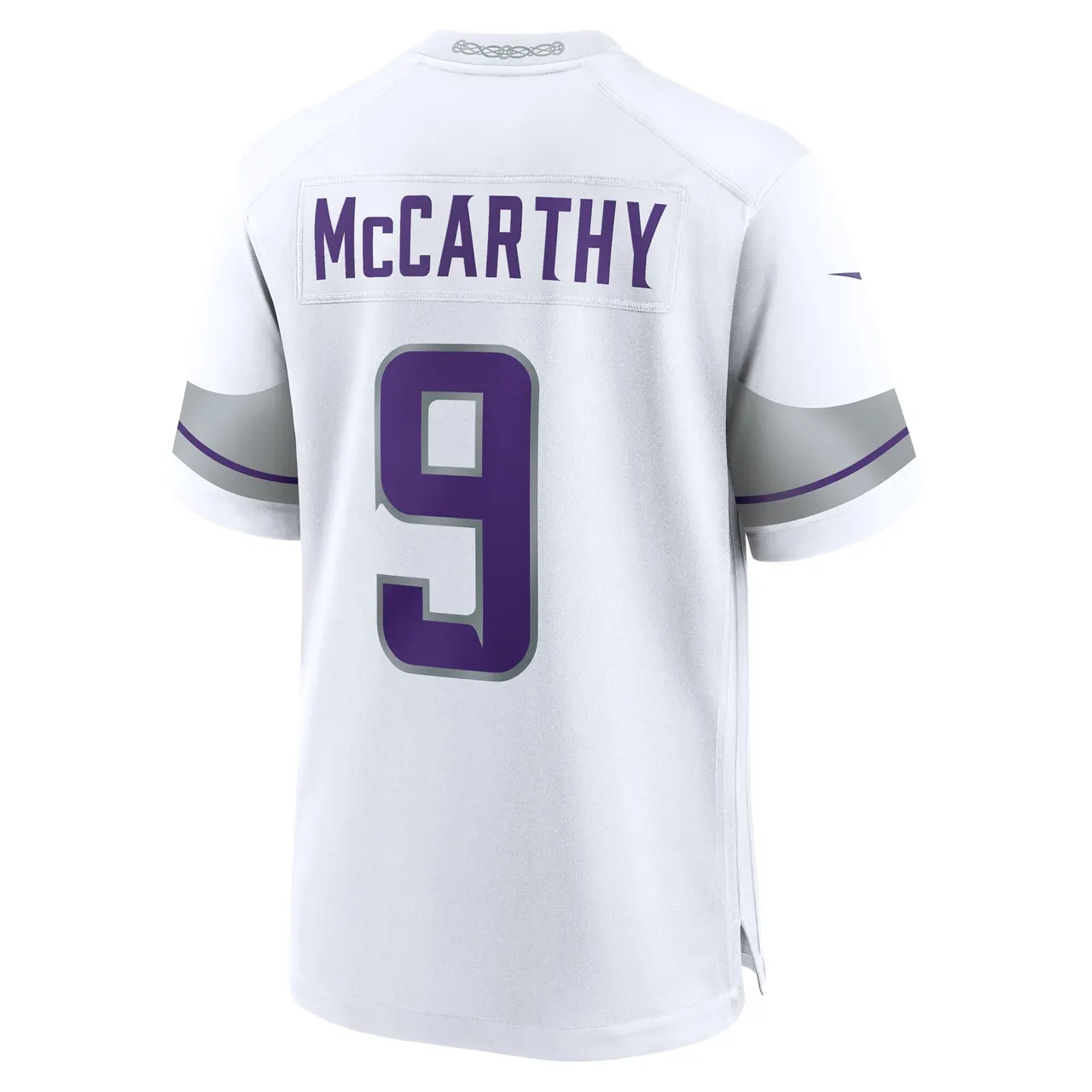 J.J. McCarthy Minnesota Vikings Nike Alternate Game Jersey - White - Image 3