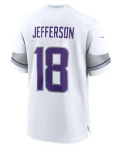 Justin Jefferson Minnesota Vikings Nike Alternate Game Jersey - White - Justin Jefferson Mens - White - Image 3