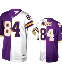 Randy Moss Minnesota Vikings Mitchell & Ness Split Retired Player Jersey - Purple