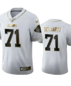 Mitchell Schwartz Kansas City Chiefs Nike 100th Season Golden Edition Jersey - White