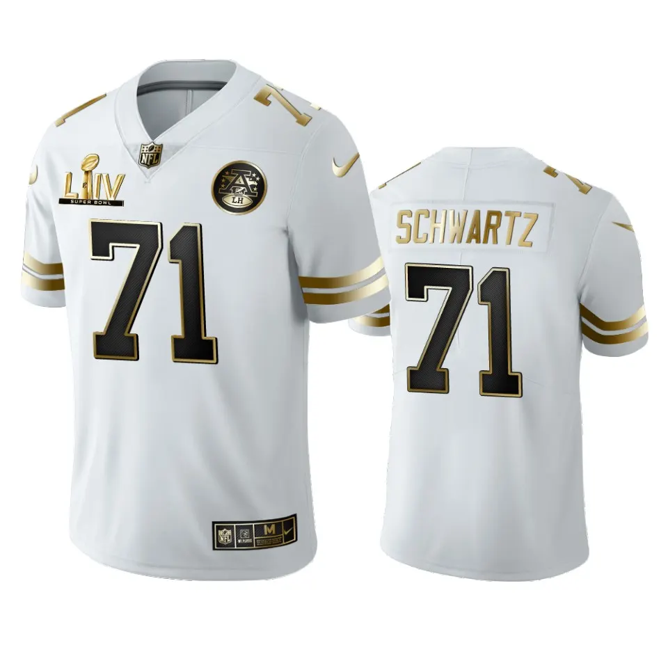 Mitchell Schwartz Kansas City Chiefs Nike Super Bowl LIV Golden Edition Jersey - White