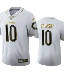Mitchell Trubisky Chicago Bears Nike 100th Season Golden Edition Jersey - White