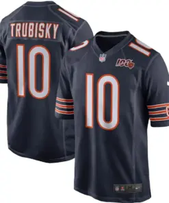 Mitchell Trubisky Chicago Bears Nike 100th Season Game Jersey - Navy