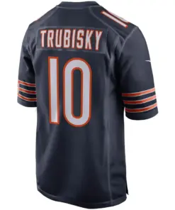 Mitchell Trubisky Chicago Bears Nike 100th Season Game Jersey - Navy - Image 3