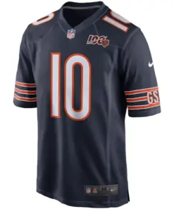 Mitchell Trubisky Chicago Bears Nike 100th Season Game Jersey - Navy - Image 2