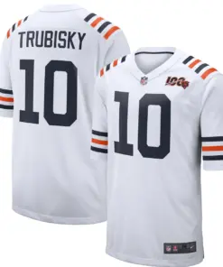 Mitchell Trubisky Chicago Bears Nike 2019 Alternate Classic 100th Season Player Game Jersey - White - Image 2