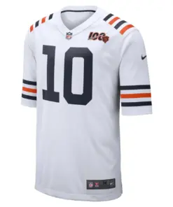 Mitchell Trubisky Chicago Bears Nike 2019 Alternate Classic 100th Season Player Game Jersey - White - Image 3