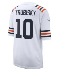Mitchell Trubisky Chicago Bears Nike 2019 Alternate Classic Game Jersey - White - Image 3