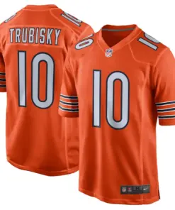 Mitchell Trubisky Chicago Bears Nike Alternate Game Jersey - Orange