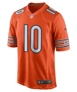Mitchell Trubisky Chicago Bears Nike Alternate Game Jersey - Orange - Image 2