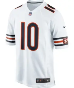 Alternative view of Mitchell Trubisky Chicago Bears Nike Game Jersey - White