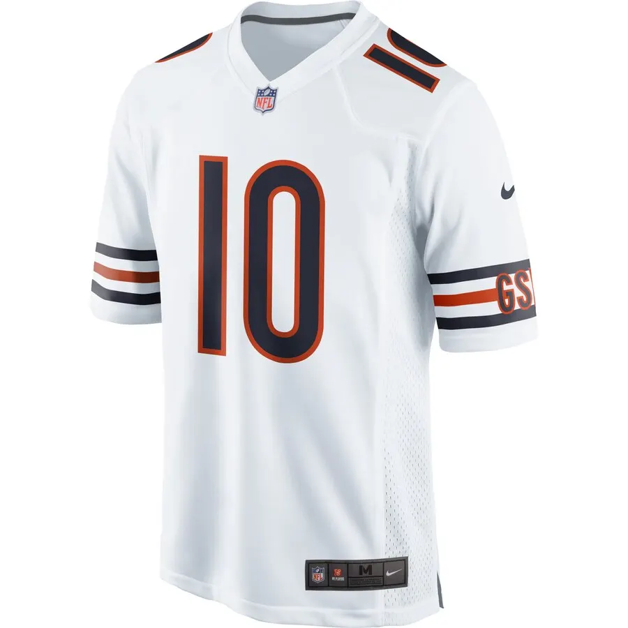 Mitchell Trubisky Chicago Bears Nike Game Jersey - White - Image 2