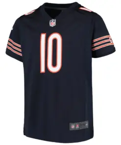 Alternative view of Mitchell Trubisky Chicago Bears Nike Girls Youth Game Jersey - Navy