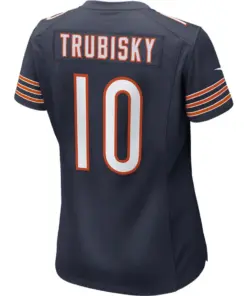 Mitchell Trubisky Chicago Bears Nike Women's 100th Season Game Jersey - Navy - Image 3