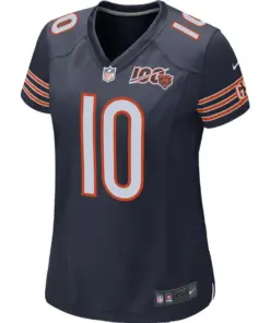 Alternative view of Mitchell Trubisky Chicago Bears Nike Women's 100th Season Game Jersey - Navy