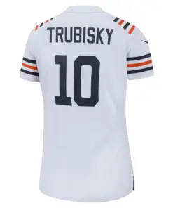 Mitchell Trubisky Chicago Bears Nike Women's 2019 Alternate Classic 100th Season Game Jersey - White - Image 3