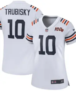 Mitchell Trubisky Chicago Bears Nike Women's 2019 Alternate Classic 100th Season Game Jersey - White
