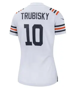 Mitchell Trubisky Chicago Bears Nike Women's 2019 Alternate Classic Game Jersey - White - Image 3