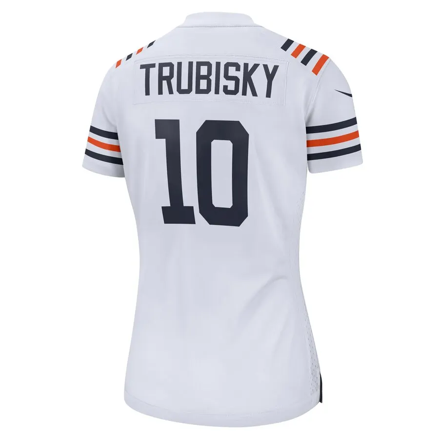 Mitchell Trubisky Chicago Bears Nike Women's 2019 Alternate Classic Game Jersey - White - Image 3