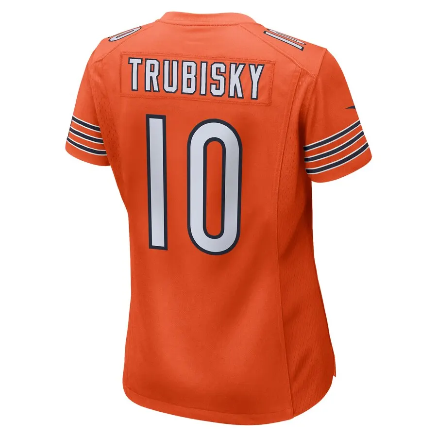 Mitchell Trubisky Chicago Bears Nike Women's Alternate Game Jersey - Orange - Image 3