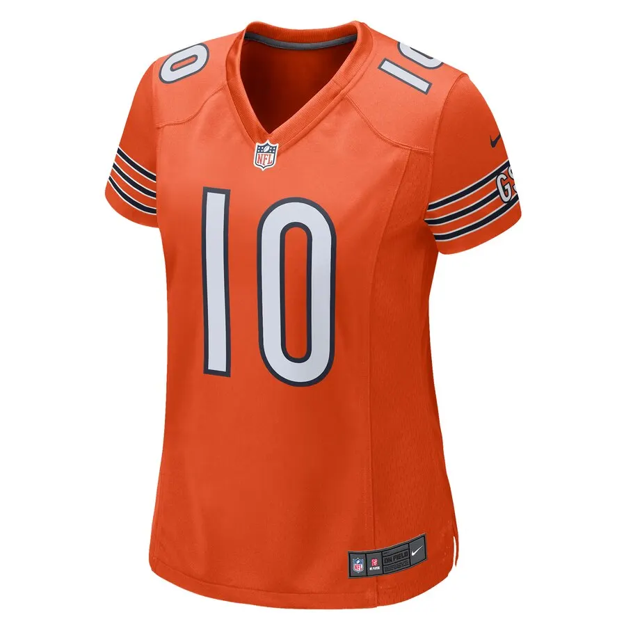 Mitchell Trubisky Chicago Bears Nike Women's Alternate Game Jersey - Orange - Image 2