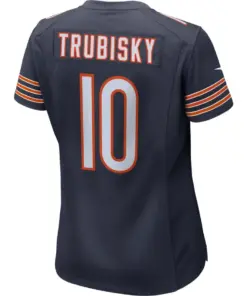 Alternative view of Mitchell Trubisky Chicago Bears Nike Women's Game Jersey - Navy