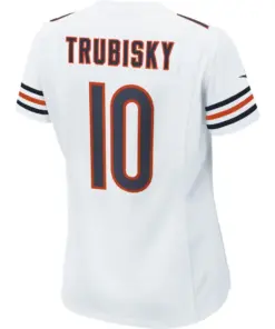 Mitchell Trubisky Chicago Bears Nike Women's Game Jersey - White - Image 3