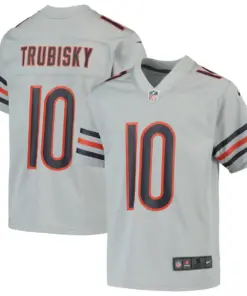Mitchell Trubisky Chicago Bears Nike Youth Inverted Game Jersey - Silver