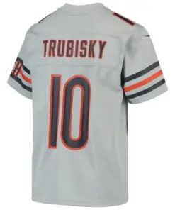 Mitchell Trubisky Chicago Bears Nike Youth Inverted Game Jersey - Silver - Image 3