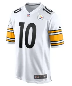 Mitchell Trubisky Pittsburgh Steelers Nike Game Player Jersey - White - Image 3