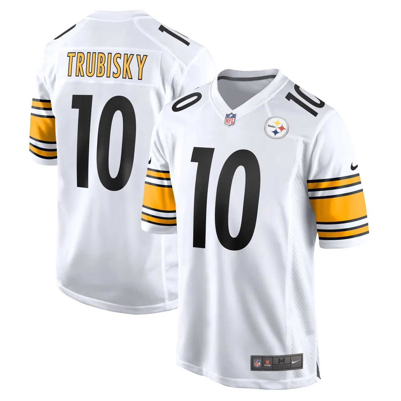 Mitchell Trubisky Pittsburgh Steelers Nike Game Player Jersey - White - Image 2