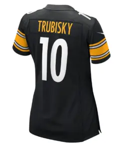 Mitchell Trubisky Pittsburgh Steelers Nike Women's Game Jersey - Black - Image 4