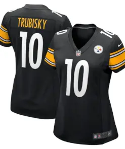 Alternative view of Mitchell Trubisky Pittsburgh Steelers Nike Women's Game Jersey - Black