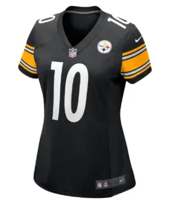 Mitchell Trubisky Pittsburgh Steelers Nike Women's Game Jersey - Black - Image 3