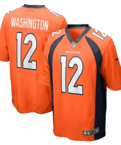 Montrell Washington Denver Broncos Nike Game Player Jersey - Orange
