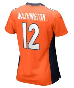 Montrell Washington Denver Broncos Nike Women's Game Player Jersey - Orange - Image 3