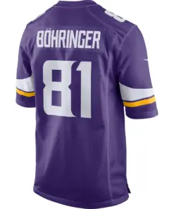 Moritz Bohringer Minnesota Vikings Nike Team Color Game Jersey - Purple - Image 4