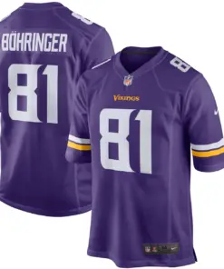 Moritz Bohringer Minnesota Vikings Nike Team Color Game Jersey - Purple - Image 2