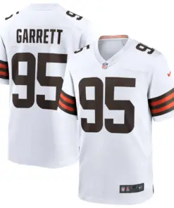 Alternative view of Myles Garrett Cleveland Browns Nike Player Game Jersey - White