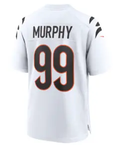 Myles Murphy Cincinnati Bengals Nike Team Game Jersey - White - Image 4