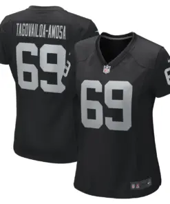 Alternative view of Myron Tagovailoa-Amosa Las Vegas Raiders Nike Women's Game Player Jersey - Black