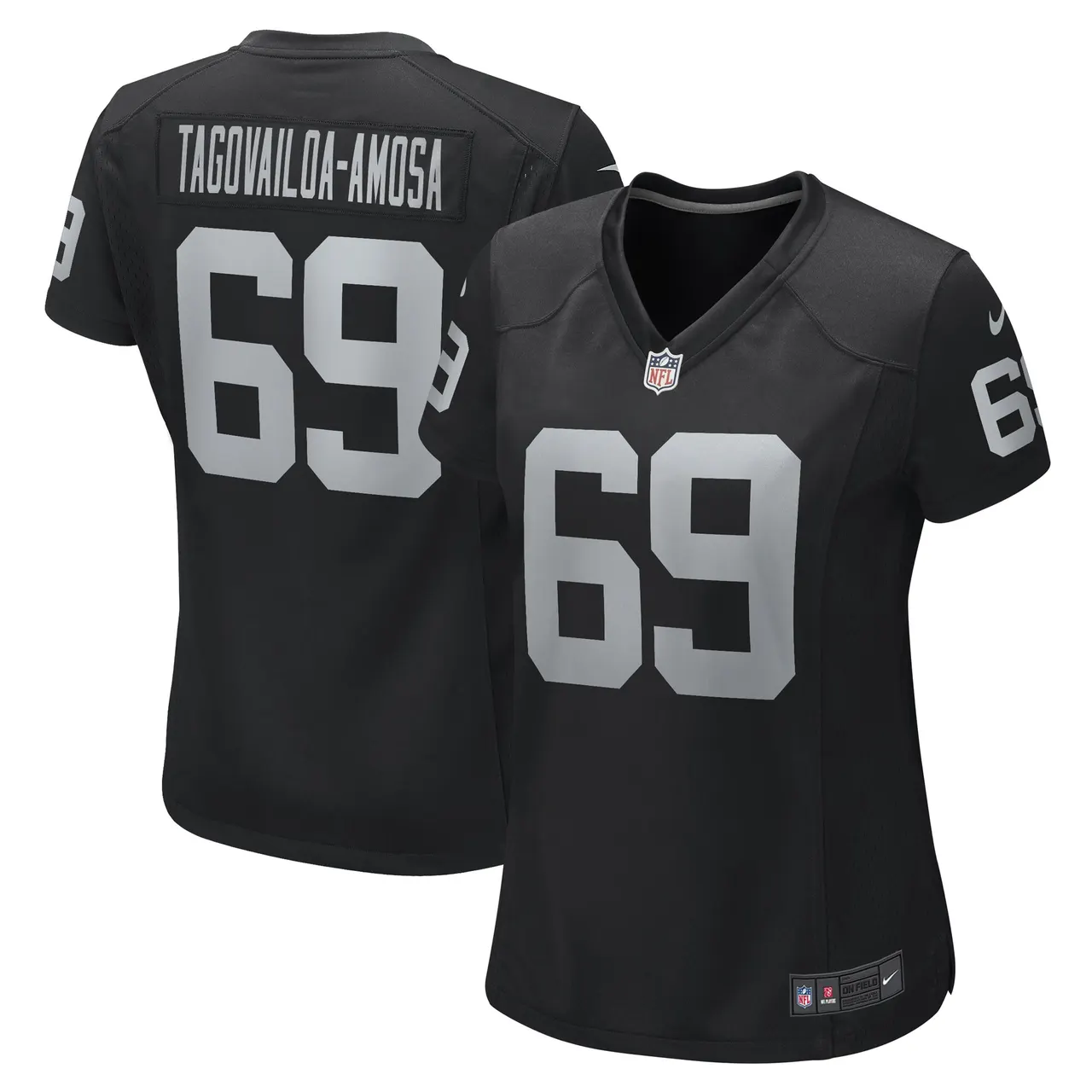 Myron Tagovailoa-Amosa Las Vegas Raiders Nike Women's Game Player Jersey - Black - Image 2